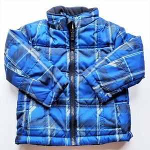 healthtex Blue Plaid Zip Up Quilted Jacket 2T